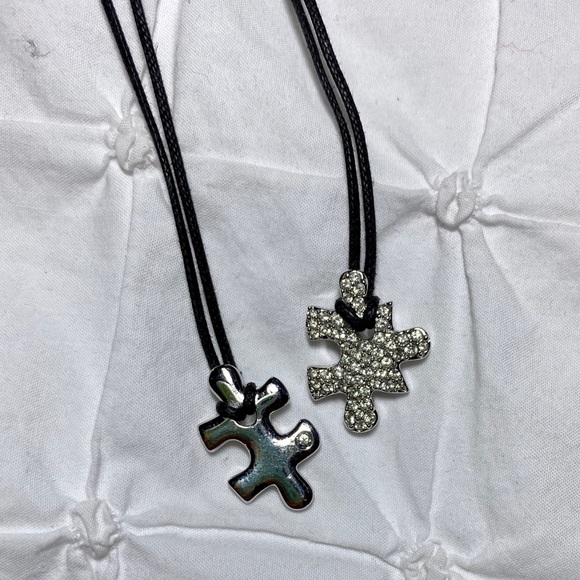 Swarovski Puzzle Piece Necklace Set - Picture 4 of 5